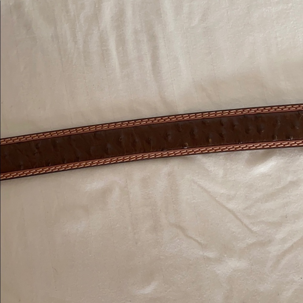 Ostrich (faux) leather belt